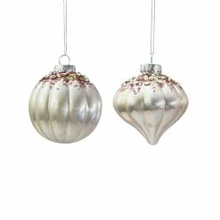 Deals π₯° Assorted Glass Pink Beaded Onion Ornament by Ashland® π