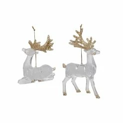 Cheapest ⌛ Assorted Clear & Glittery Gold Deer Ornament by Ashland® ⭐ -Christmas Shop 10698495 2