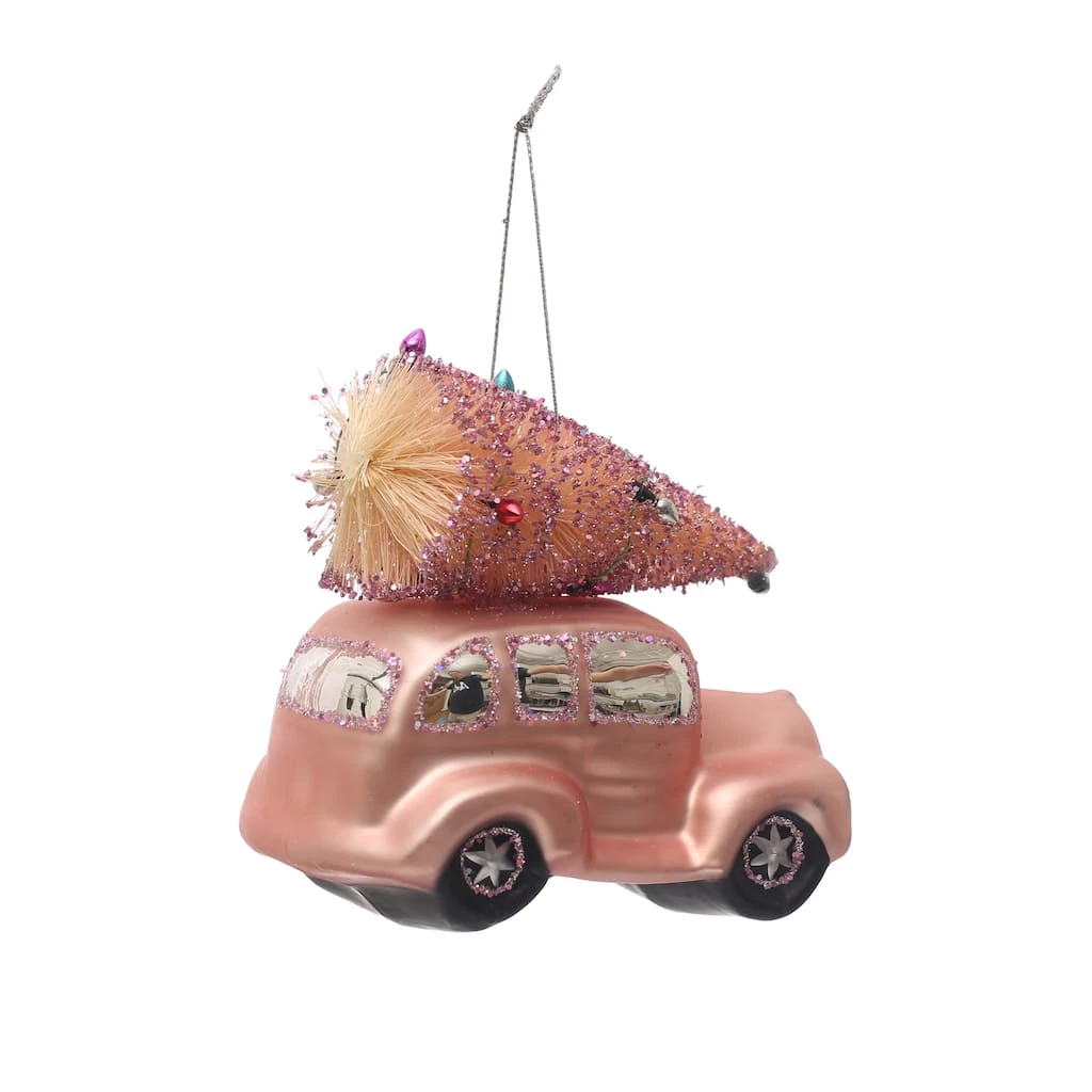 Promo β¨ 4.8'' Pink Car with Tree Glass π Christmas Ornament by Ashland® π― 4 Promo β¨ 4.8'' Pink Car with Tree Glass π Christmas Ornament by Ashland® π― - Image 2