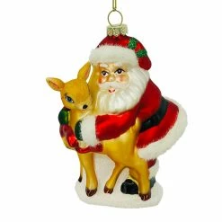 Brand new ✨ Santa with Deer Ornament by Ashland® 🔥 -Christmas Shop 10698543 2