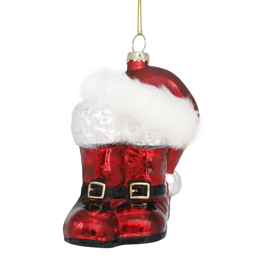 Hot Sale π Glass π₯Ύ Boots with Santa Hat Ornament by Ashland® π Christmas β€οΈ 3 Hot Sale π Glass π₯Ύ Boots with Santa Hat Ornament by Ashland® π Christmas β€οΈ