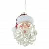 Flash Sale 👏 5" Glass Santa Head Ornament by Ashland® ❤️ -Christmas Shop 10698640 1