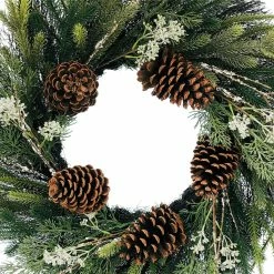 Budget 🧨 22" Pinecone & Pine Mix Outdoor Wreath by Ashland® 🎁 -Christmas Shop 10698653 2