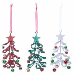 Discount π Assorted 2.5'' Tree with Bells Collectible Metal Ornament by Ashland® π