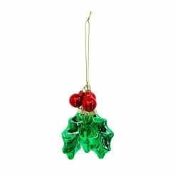 Outlet 😀 Holly Leaf Glass Ornament by Ashland® 🤩