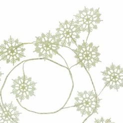 Cheapest 💯 11" White Shimmer Snowflake Coiled Garland by Ashland® 🎉 -Christmas Shop 10698878 2