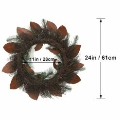 Brand new 🤩 24" White Magnolia, Red Berry & Pine Wreath by Ashland® 🧨 -Christmas Shop 10698906 3