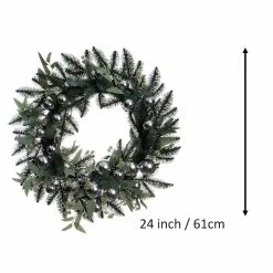 Buy 😍 24" Eucalyptus & Silver Ornament Wreath by Ashland® ✔️ -Christmas Shop 10698944 3