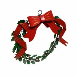 Flash Sale 🌟 16" Berry, Leaves & Bow Metal Wall Wreath by Ashland® 🛒 -Christmas Shop 10698959 3