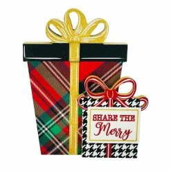 Wholesale ❤️ 8'' Merry Gift Box Shaped Tabletop Décor by Ashland® 😀