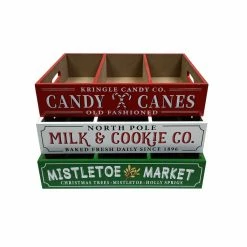 Wholesale ⭐ Assorted 18" 🎁 Christmas Tabletop Wood Crate by Ashland® 🤩