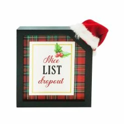 Buy 😀 Assorted 6.6'' Block Sign with Santa Hat Tabletop Décor by Ashland® ⭐ -Christmas Shop 10699031 3