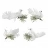 Budget 🔥 White Doves on Frosted Pine Branch Accents by Ashland®, 4ct. 🤩 -Christmas Shop 10699080 1