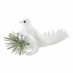 Budget 🔥 White Doves on Frosted Pine Branch Accents by Ashland®, 4ct. 🤩 -Christmas Shop 10699080 3