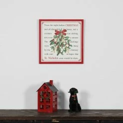 Outlet ✔️ 10" Red House With Wreath Tabletop Decoration by Ashland® 😀 -Christmas Shop 10699287 3 1