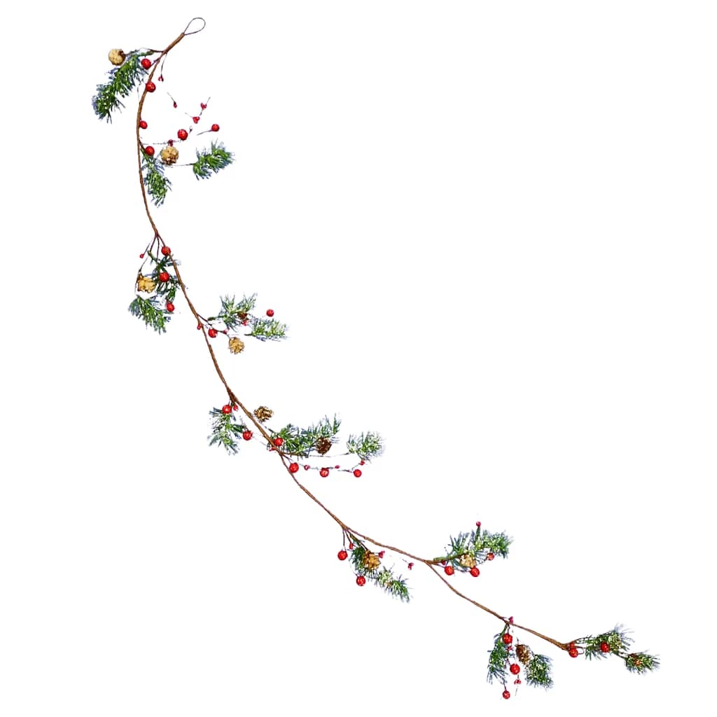 New π 5ft. Snowy Pinecone Berry Coiled Garland by Ashland® π 5 New π 5ft. Snowy Pinecone Berry Coiled Garland by Ashland® π - Image 3