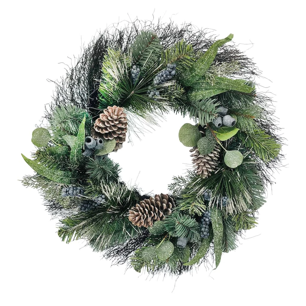 New π 24" Snow Pine With Blueberries Wreath by Ashland® π₯ 3 New π 24" Snow Pine With Blueberries Wreath by Ashland® π₯