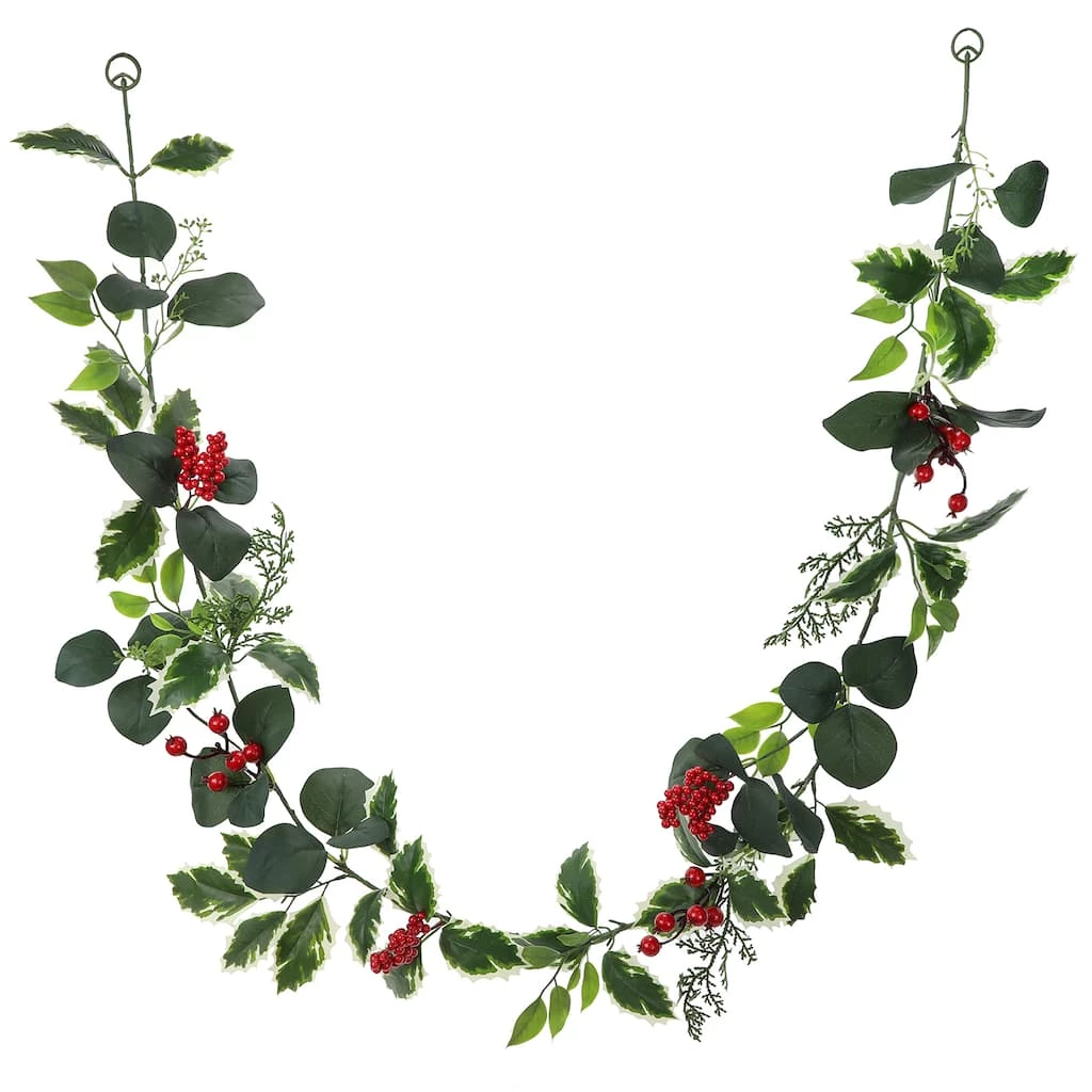 Top 10 💯 6ft. Holly Leaves Garland by Ashland® 🤩 4 Top 10 💯 6ft. Holly Leaves Garland by Ashland® 🤩 - Image 2