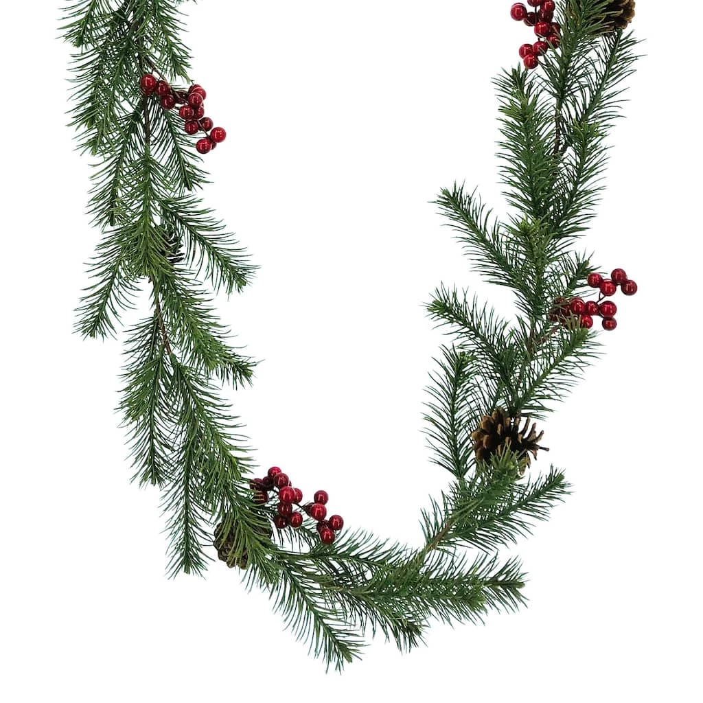 Outlet 🌟 6ft. Pine & Red Berry Garland by Ashland® 💯 3 Outlet 🌟 6ft. Pine & Red Berry Garland by Ashland® 💯
