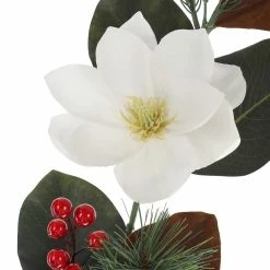Coupon ⭐ 6ft. White Magnolia & Red Berry Garland by Ashland® ✨ -Christmas Shop 10699409 3