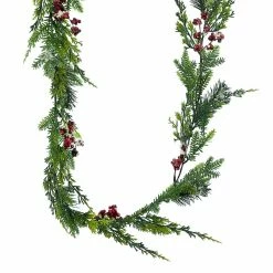 Wholesale ❤️ 6ft. Snowy Cedar & Red Berry Garland by Ashland® ⭐
