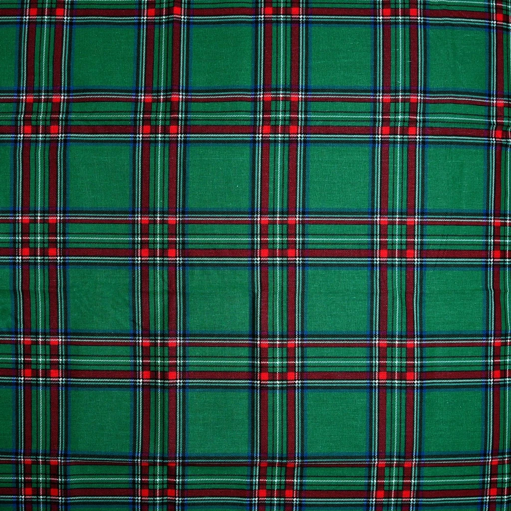 New π Green Plaid Cotton Fabric by Loops & Threads® π 3 New π Green Plaid Cotton Fabric by Loops & Threads® π - Image 2