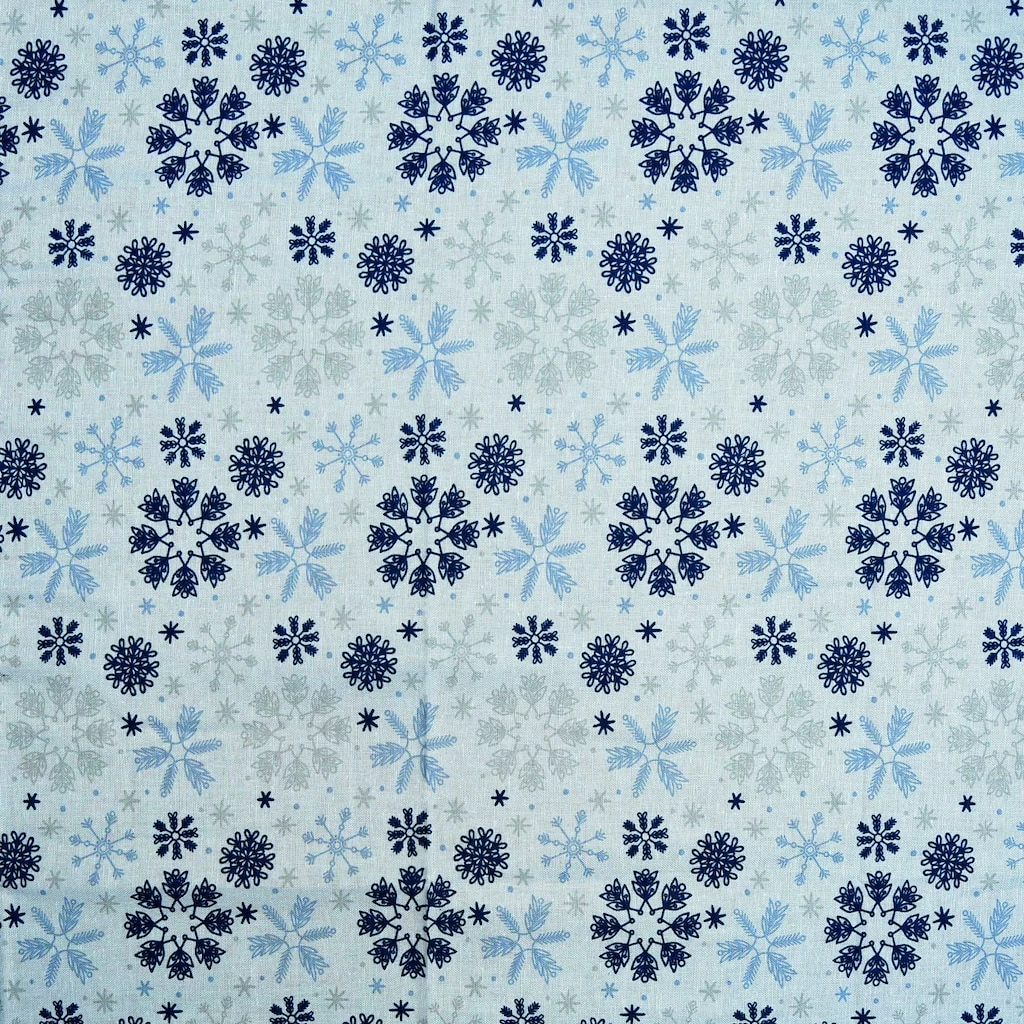 Promo π€© Blue Snowflake Cotton Fabric by Loops & Threads® π 4 Promo π€© Blue Snowflake Cotton Fabric by Loops & Threads® π - Image 2