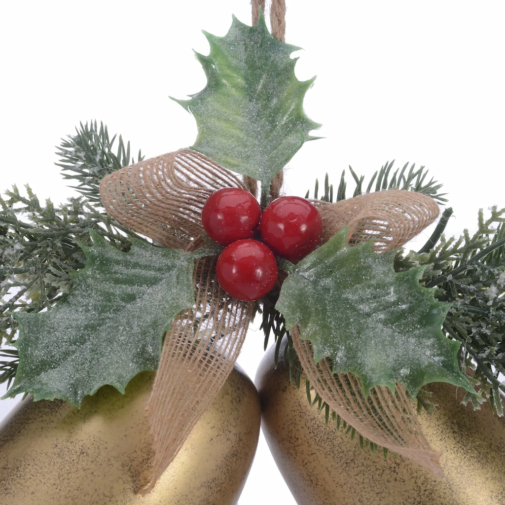 New 🛒 Pine & Berry Gold Bell Wall Accent by Ashland® ⭐ 4 New 🛒 Pine & Berry Gold Bell Wall Accent by Ashland® ⭐ - Image 2