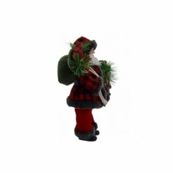 Coupon 👏 10.5" Buffalo Check Santa Figure by Ashland® 🔔 -Christmas Shop 10699558 2