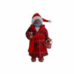 Discount ⌛ 10.5" Plaid Robe Santa Figure by Ashland® 😀