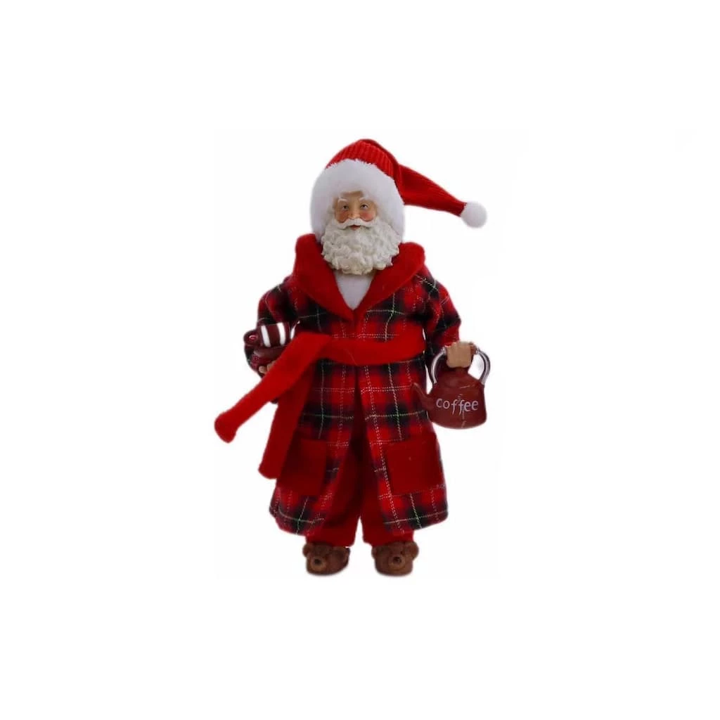 New 💯 10.5" Plaid Robe Santa Figure by Ashland® 😉 3 New 💯 10.5" Plaid Robe Santa Figure by Ashland® 😉