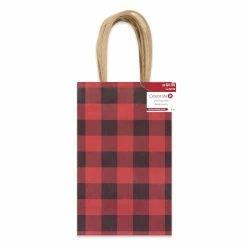 Hot Sale 😍 Small Red & Black Buffalo Check Gift Bags, 6ct. by Celebrate It™ 🎁 Christmas ❤️ -Christmas Shop 10699595 4