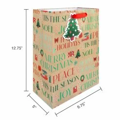 Budget ✨ Large Kraft Sentiments Gift Bags, 2ct. by Celebrate It™ 🎄 Christmas 🧨 -Christmas Shop 10699609 5
