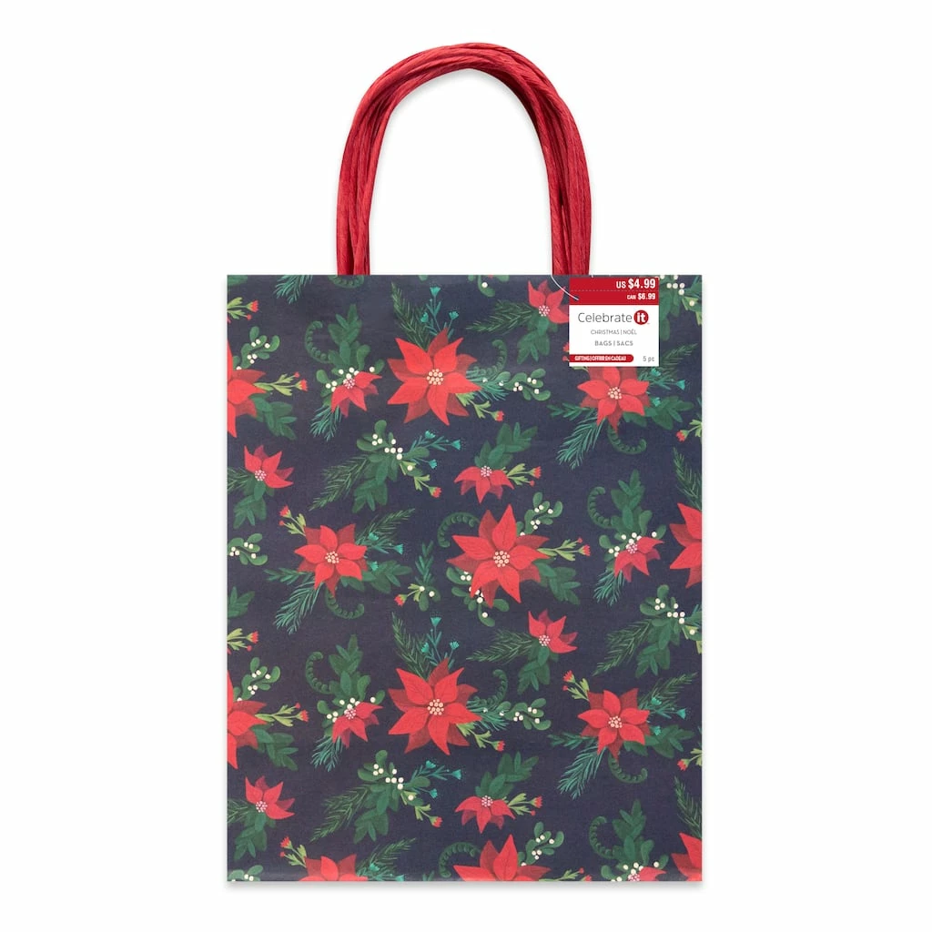 Deals π Medium Poinsettia Gift Bags, 5ct. by Celebrate It™ π Christmas βοΈ 6 Deals π Medium Poinsettia Gift Bags, 5ct. by Celebrate It™ π Christmas βοΈ - Image 4