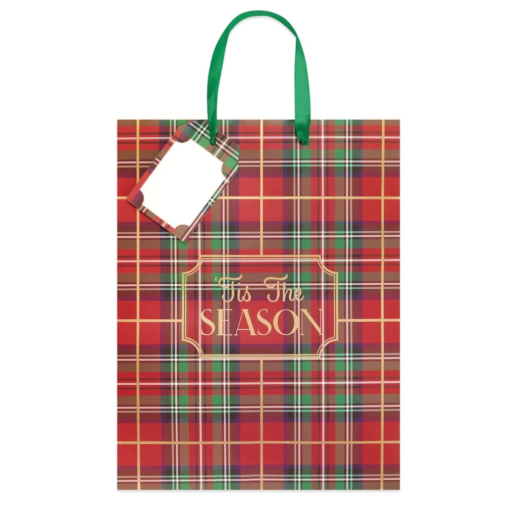 New π₯ Large Plaid & Poinsettia Gift Bags, 2ct. by Celebrate It™ β Christmas π 4 New π₯ Large Plaid & Poinsettia Gift Bags, 2ct. by Celebrate It™ β Christmas π - Image 2