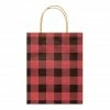 Promo ❤️ Medium Red & Black Buffalo Check Gift Bags, 5ct. by Celebrate It™ 🎄 Christmas 🔔 -Christmas Shop 10699614 1