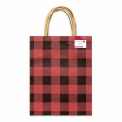 Promo ❤️ Medium Red & Black Buffalo Check Gift Bags, 5ct. by Celebrate It™ 🎄 Christmas 🔔 -Christmas Shop 10699614 4
