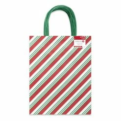 Coupon 🛒 Medium Red & White Diagonal Stripes Gift Bags, 5ct. by Celebrate It™ 🎄 Christmas 💯 -Christmas Shop 10699615 4