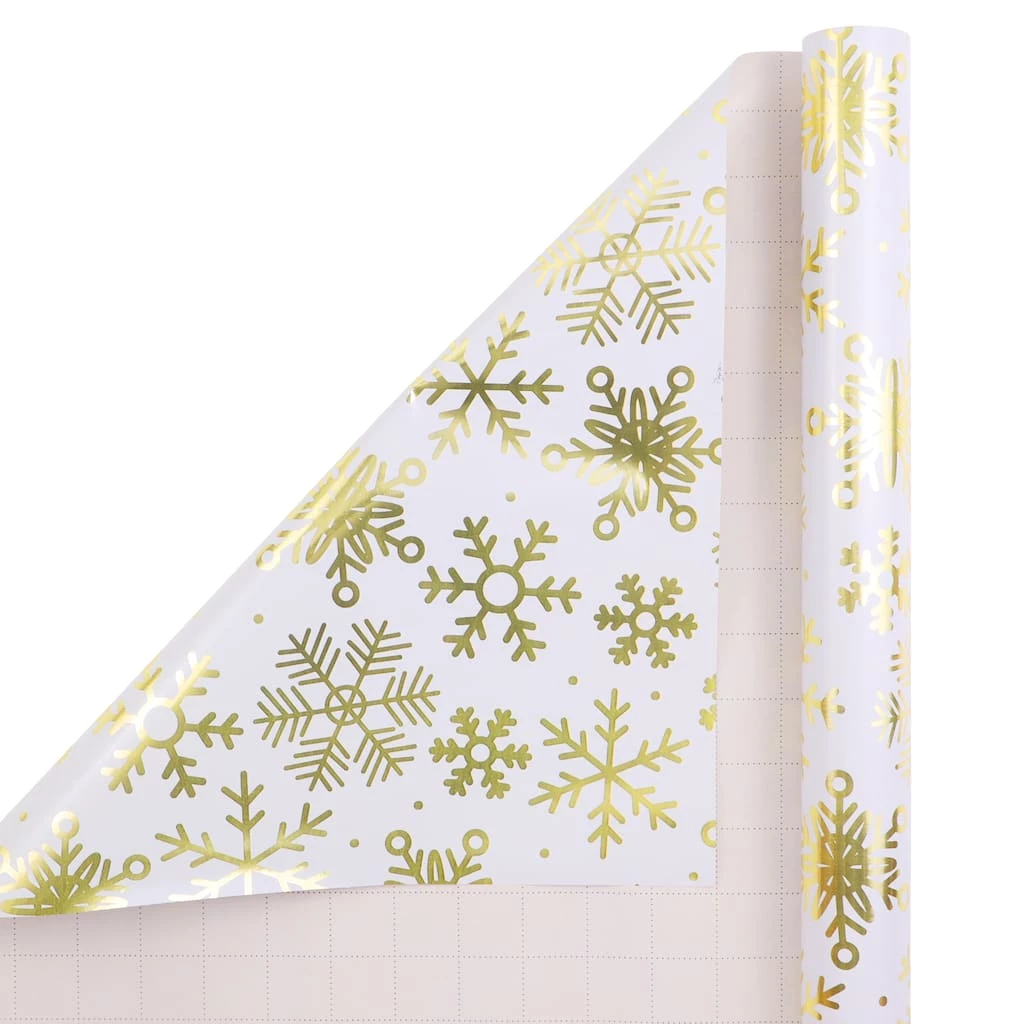 Wholesale π Gold Snowflake π Christmas Gift Wrap by Celebrate It™ π 4 Wholesale π Gold Snowflake π Christmas Gift Wrap by Celebrate It™ π - Image 2