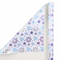 Hot Sale 🤩 Blue & Silver Snowflake 🎁 Christmas Gift Wrap by Celebrate It™ 🥰 -Christmas Shop 10699650 2