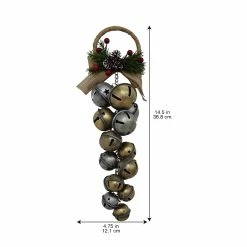 Outlet 🎉 14.5" Silver and Gold Bell Bunch Door Hanger by Ashland® 🛒 -Christmas Shop 10699742 3