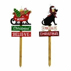Promo π Assorted 37" π Dog/Sleigh π Christmas Yard Stake by Ashland® β€οΈ