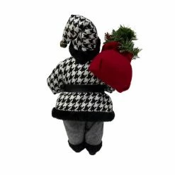 Flash Sale 😍 10.5" Houndstooth Santa Figurine by Ashland® 🎁 -Christmas Shop 10699786 3