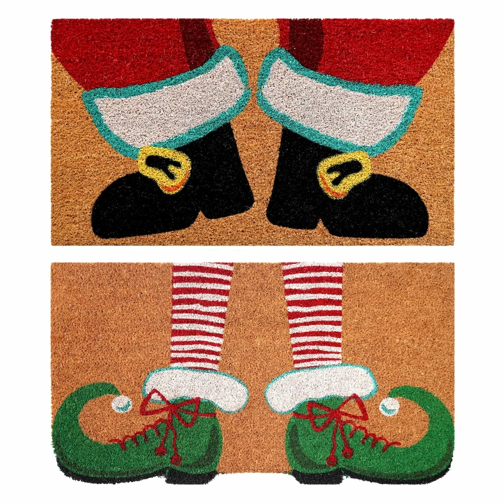 Cheapest ❤️ Assorted Santa & Elf Feet Doormat by Ashland® ✔️ 3 Cheapest ❤️ Assorted Santa & Elf Feet Doormat by Ashland® ✔️