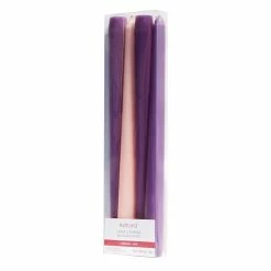 New 🥰 10" Smooth Purple & Pink Advent Taper Candles, 4ct. by Ashland® ✔️ -Christmas Shop 10699943 5