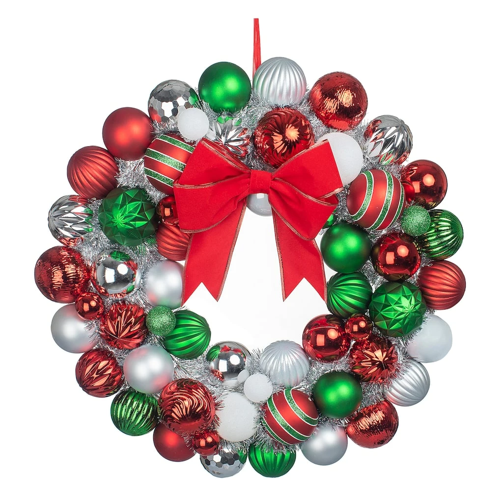 Discount π 23" Multicolored Ball Ornament Wall Wreath by Ashland® π 3 Discount π 23" Multicolored Ball Ornament Wall Wreath by Ashland® π