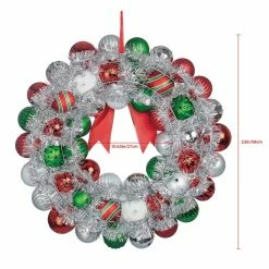 Discount π 23" Multicolored Ball Ornament Wall Wreath by Ashland® π 8 Discount π 23" Multicolored Ball Ornament Wall Wreath by Ashland® π -Christmas Shop 10699986 3