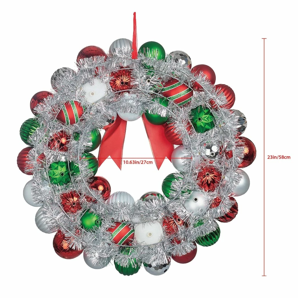 Discount π 23" Multicolored Ball Ornament Wall Wreath by Ashland® π 5 Discount π 23" Multicolored Ball Ornament Wall Wreath by Ashland® π - Image 3