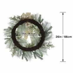 Wholesale 🎁 26" Green & Cream Poinsettia Pinecone Berry Wreath With Bow by Ashland® ⌛ -Christmas Shop 10699990 3