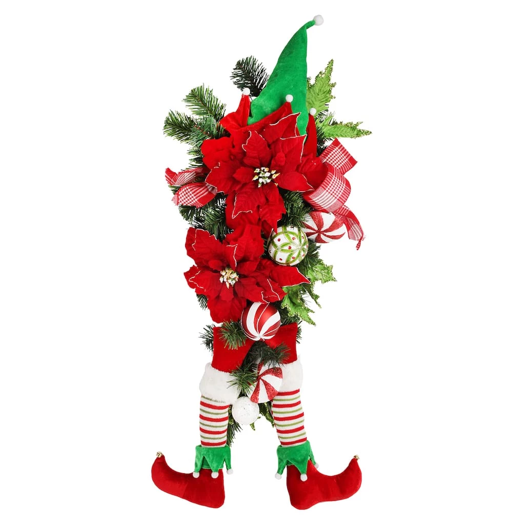 Promo π 28" Poinsettia & Elf Leg Teardrop by Ashland® β 3 Promo π 28" Poinsettia & Elf Leg Teardrop by Ashland® β